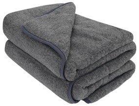 Тъмносиво одеяло от мериносова вълна Одеяло, 135 x 200 cm - Native Natural