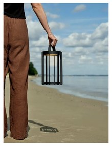 Черен екстериорен LED фенер с USB (височина 30 cm) Firefly – Zone