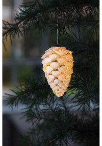 Бяла висяща коледна светлинна украса ø 5 cm Celina – Sirius