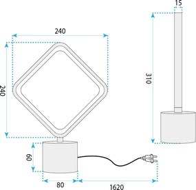 Нощна LED лампа LHJ124-T Черна