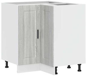 853993 vidaXL Кухненски ъглов шкаф Porto, сив сонома, инженерно дърво