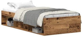 3329309 vidaXL Рамка за легло без матрак старо дърво 75x190 см инженерно дърво