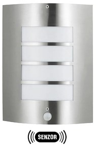 Външно осветително тяло MEMPHIS с датчик, неръждаема стомана, IP44