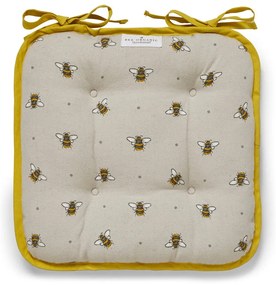 Бежова и жълта памучна възглавница за сядане Bumble Bees - Cooksmart ®