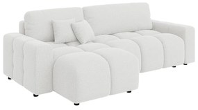 Бял разтегателен ъглов диван (променлив) Luki – Ropez
