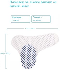 Sevi Baby Антистрес завивка за новородено - сини цветя