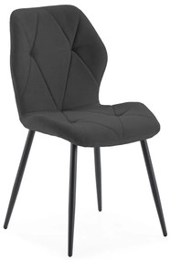 Черни трапезни столове в комплект от 4 броя Luna - Marckeric