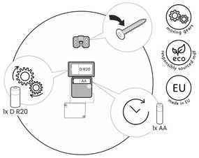 Стенен часовник ø 57 cm Archie – Styler