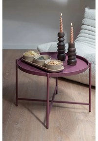 Лилаво-розова метална кръгла масичка за кафе ø 50 cm Meseta – Leitmotiv