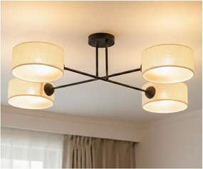Brilagi - Монтиран таванен полилей VIRGO 4xE14/40W/230V крем/черно