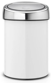 Бяло стоманено кошче за боклук с отваряне с докосване 3 l Touch Bin – Brabantia