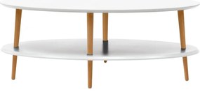 Бяла масичка за кафе с понижена основа OVO Ovo - Ragaba