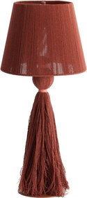 Настолна лампа в тухлен цвят с текстилен абажур (височина 58 cm) Espino – Light & Living