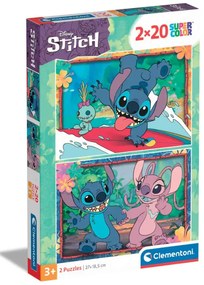 Clementoni - Пъзел Stitch 24809 2x20ч.