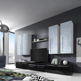 Холна секция Bari-бял-черен лъскава