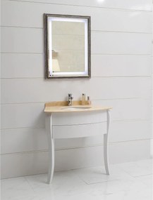 Долен шкаф за баня ICP 8454 "АНАИС", Inter Ceramic, PVC, бял, с умивалник, 54.5х85.5x84см