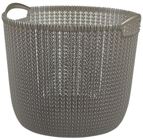 Кафява кръгла кошница за съхранение Knit - Curver