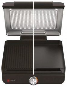 Електрическа скара Ninja GR101EU, 1450W, 28х37 см, Бързо загряване, 60-260C, 2 Плочи, Черен