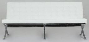 Триместен диван Casablanca-бял