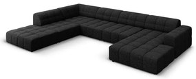 Антрацитен ъглов диван (ляв ъгъл/"U") Chicago - Cosmopolitan Design