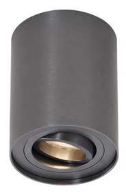 Модерно вградено прожекторно осветление тъмно сиво GU10 50mm регулируемо - Rondoo Up