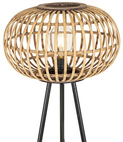 Ориенталска триножна подова лампа от бамбук - Amira