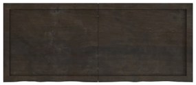 3156436 vidaXL Плот за маса тъмнокафяв 120x50x(2-4) см обработен масивен дъб