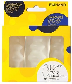 К-кт 3бр. резервни крушки TREE E10/20V/0,1A бели