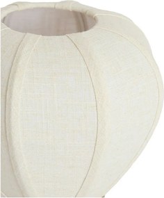 Кремава метална настолна лампа с текстилен абажур (височина 23,5 cm) Kyzo – Light &amp; Living
