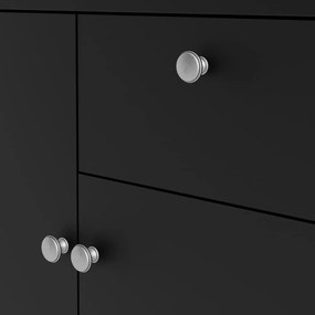 Черен нисък скрин 82x80 cm Madrid – Tvilum