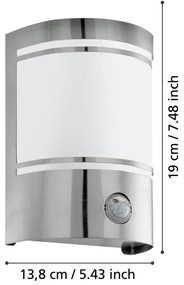 Стенно външно осветително тяло (височина 19 cm) CERNO – EGLO