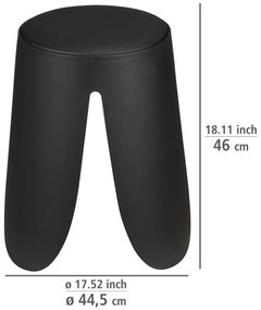 Черен пластмасов стол Comiso – Wenko