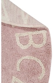 Светлорозов ръчно изработен памучен детски килим подходящ за пране ø150 cm ABC Vintage Nude – Lorena Canals