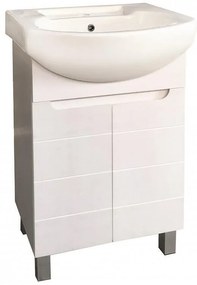 Долен шкаф за баня ICP 5041 NEW, PVC, бял, с умивалник, 50x42x85см