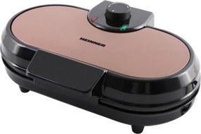 Heinner HWF-1000CR - Вафлена машина 1000W/230V черна/розово-златна