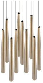 LED висящо осветително тяло в златист цвят ø 30 cm Cala – Trio Select