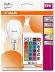 LED RGBW Димируема крушка RETROFIT E14/4,5W/230V 2700K + дистанционно - Osram