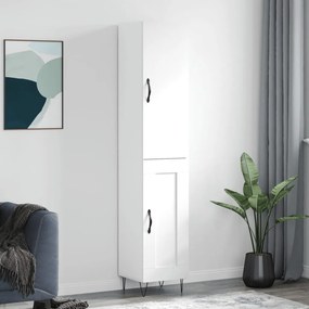 3199137 vidaXL Висок шкаф, бял, 34,5x34x180 см, инженерно дърво