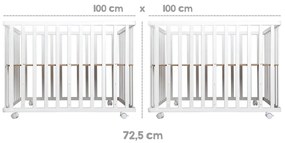 Бяла кошара за игра 100x100 cm Little stars - Roba