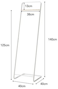 Бяла метална стойка за дрехи Tower – YAMAZAKI