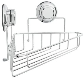 Ъглов самоносещ метален рафт за баня в сребристо Bestlock Bath - Compactor