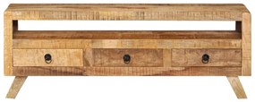 337064 vidaXL ТВ шкаф, 110x30x40 cм, мангово дърво масив