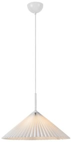 Бяла висяща лампа ø 50 cm Plisado - Markslöjd