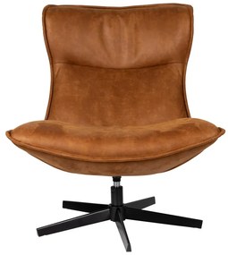 Кадифено кресло в цвят коняк John - White Label