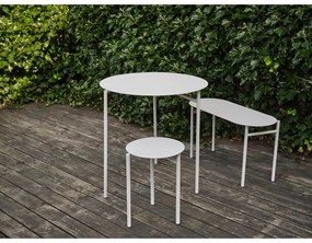 Бял метален стол Disc – Zone