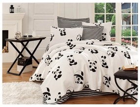 Комплект памучна покривка за легло Garrudo Mismo, чаршаф и 2 калъфки за възглавници Panda - Mijolnir