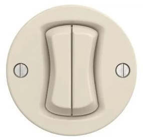 Kliklap - Ретро двоен бутон без рамка, бежов