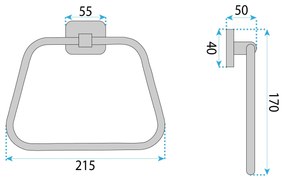 Закачалка за баня 5910 Nico Brush Nickel