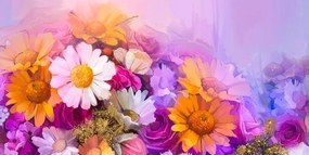 Картина на платно – Маслена живопис на цветни цветя