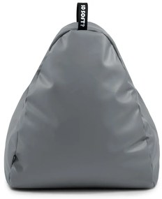 Сив пуф от изкуствена кожа Chill XXL – So Soft?